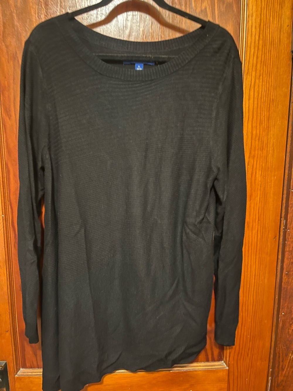 Apt. 9 Black Ribbed Crewneck Sweater